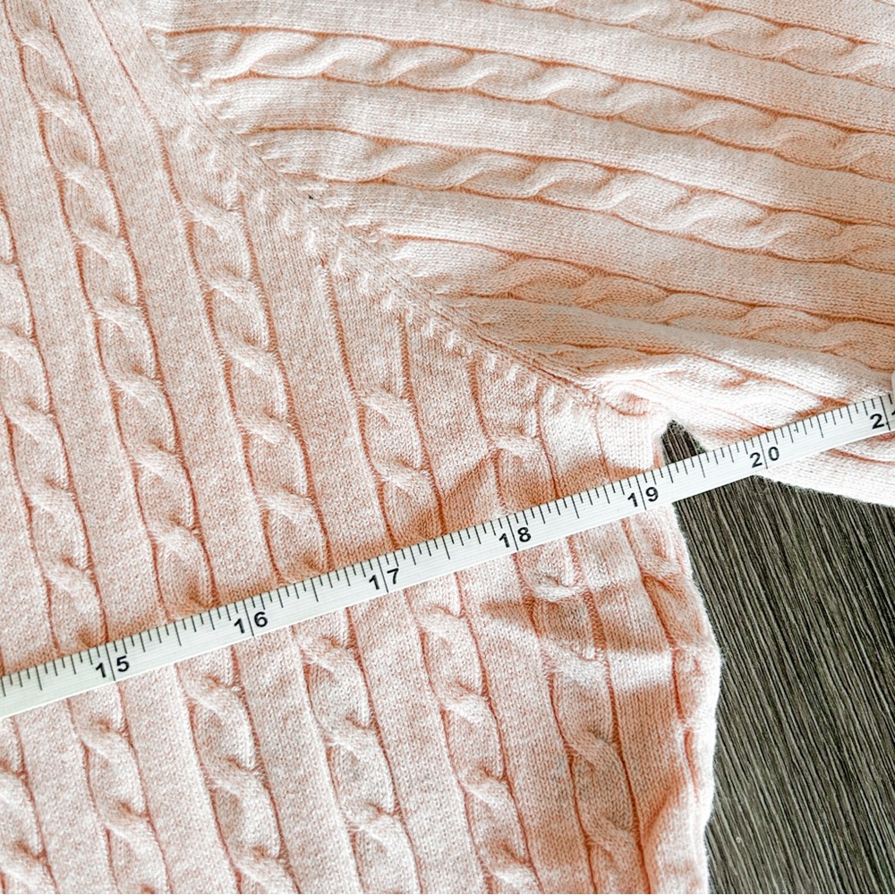 Light pink cable knit cardigan - Picture 6 of 10
